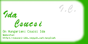 ida csucsi business card